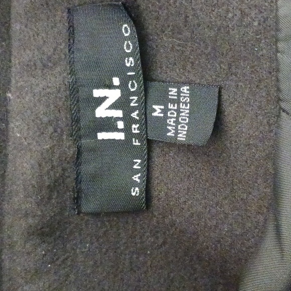 I.N. San Francisco militant green double buttoned jacket coat womens size medium - Picture 12 of 13